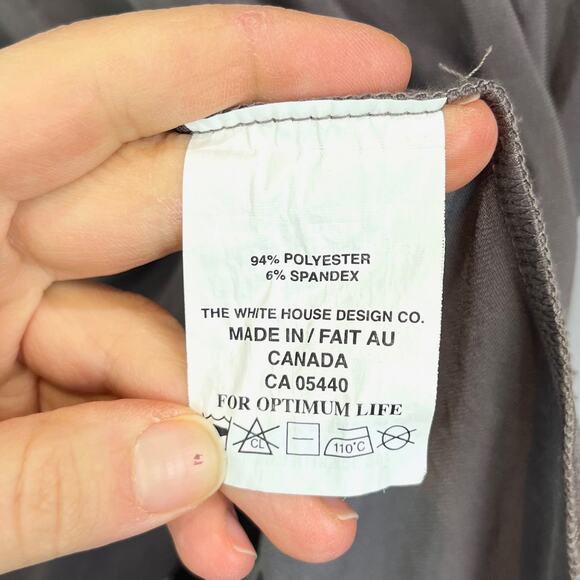 SYMPLI Canada Gray 10 Triangle Cutout Top Dolman 3/4 Sleeve Wide Neck Stretch - Picture 7 of 9